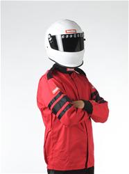 Driving Jacket, 110 Series, Pyrovatex, Single Layer, Red with Black Stripe, Men's Large, Each