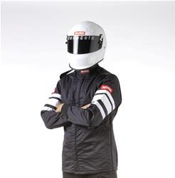 Driving Jacket, 120 Series, Pyrovatex, Multi-Layer, Black with White Stripe, Men's X-Large, Each