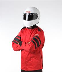 Driving Jacket, 120 Series, Pyrovatex, Multi-Layer, Red with Black Stripe, Men's Large, Each