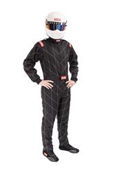 Chevron-1 FRC SFI-1 Suits, One-Piece, Men's 3X-Large, Single Layer, SFI 3.2A/1, Black, Each