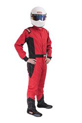 Chevron-1 FRC SFI-1 Suits, One-Piece, Men's Medium Tall, Single Layer, SFI 3.2A/1, Red, Each