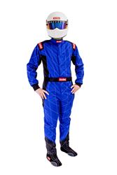 Chevron-1 FRC SFI-1 Suits, One-Piece, Men's Large, Single Layer, SFI 3.2A/1, Blue, Each