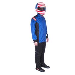 Driving Jacket, Fire Retardant, Single Layer, SFI 3.2A/1, Blue, X-Large, Each