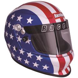 Helmet, PRO Youth, Full Face, Nomex Liner, Graphic, American Flag, Gloss, Adjustable Youth Size, Each