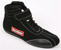 Euro Carbon-L Racing Shoes, Mid-top Style, US Mens Shoe Size 15, Pyrovatex Liner, Black, SFI 3.3/5, Pair