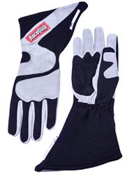 Driving Gloves, 358 Series, Two Layer, Nomex/Suede, Long Gauntlet Race Gloves, SFI 3.3/5, Black/Gray, Large, Pair