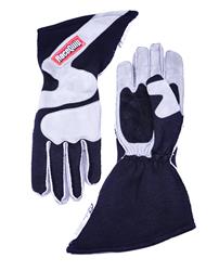 Driving Gloves, 359 Series, Two Layer, Nomex/Suede, Outseam Angle-Cut Race Gloves, SFI 3.3/5, Black/Gray, Medium, Pair