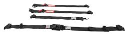 Latch & Link Harness Assembly, Complete Harness Type, 5-point, Nylon, Black, 2 in. Width Belts, SFI 16.2, Each