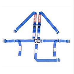 Racing Harness, Jr. Dragster, Quarter Midget, Complete, 5-Point, Latch, SFI 16.2, Nylon, Blue, Each