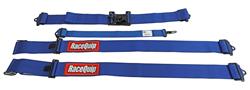 Latch & Link Harness Assembly, Complete Harness Type, 5-point, Polyester, Blue, Pull Down Adjust, SFI 16.1, Each