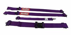 Racing Harness, Latch & Link, Complete, 5-Point, SFI 16.1, Polyester, Purple, Each