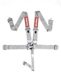 Racing Harness, Latch & Link, Complete, 5-Point, SFI 16.1, Polyester, Platinum, Each