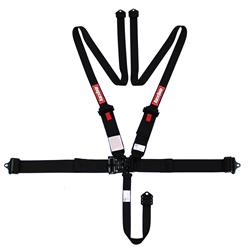 Harness, Latch & Link, 5-point, Pull Down, Polyester, Black, SFI 16.1, Each