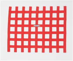 Window Net, Non-SFI, Ribbon, Rectangle, Polypropylene, Red, 24 in. Width, 18 in. Height, Each