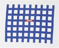 Window Net, Non-SFI, Ribbon, Rectangle, Polypropylene, Blue, 24 in. Width, 18 in. Height, Each