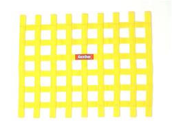 Window Net, Non-SFI, Ribbon, Rectangle, Polypropylene, Yellow, 24 in. Width, 18 in. Height, Each