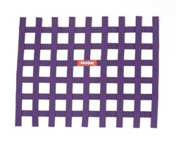 Window Net, Non-SFI, Ribbon, Rectangle, Polypropylene, Purple, 24 in. Width, 18 in. Height, Each