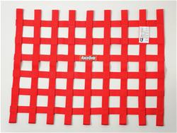 Ribbon Window Net, Red, Rectangle, 24 in. x 18 in., SFI 27.1, Each