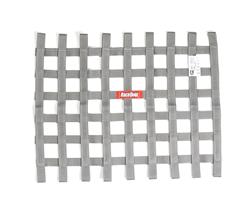 Window Net, SFI Ribbon, Rectangle, Polypropylene, Silver, 24 in. Width, 18 in. Height, SFI 27.1, Each