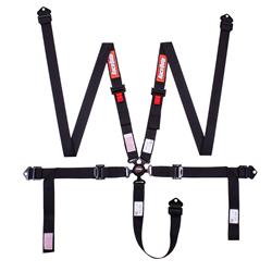 Racing Harnesses, Camlock, 5 Point 2 in. Auto Racing Harness, Pull-Down, Black, SFI 16.1 Seat Belt Set