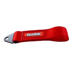 Tow Strap, Polyester, Red, 3,500 lbs. Working Load, 2 in. Width, 10-12 in. Length, Polyester Loop End, Each