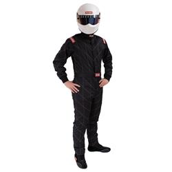 Driving Suit, Chevron-5 Multi Layer Racing Driver Fire Suit, SFI 3.2A/5, Black, Large, Each