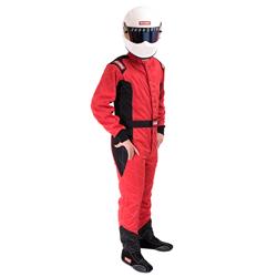 Driving Suit, Chevron-5 Multi Layer Racing Driver Fire Suit, SFI 3.2A/5, Red, Large, Each