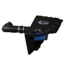 Air Intake Kit, MaxFlow 5 Closed Box, Polyethylene Tube, Black, Cotton Gauze Filter, Blue, Chevy, Kit