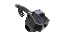 Air Intake Kit, PowerCore, Polyethylene Tube, Black, Synthetic Filter, Blue, Ford, Lincoln, Kit