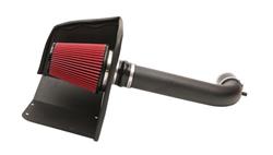 Air Intake Kit, APEX Series, Aluminum Tube, Black Wrinkle Finish, DryTech 3D Synthetic Filter, Red, Chevy, GMC, Kit