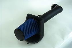 Air Intake Kit, Open Element, Polyethylene Tube, Black, MaxFlow 5 Cotton Gauze Filter, Blue, Jeep, Kit