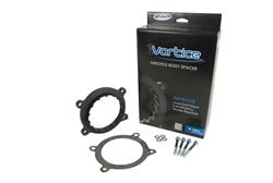 Throttle Body Spacer, Vortice, Nylon Composite, Black, 1.0 in. Thick, Chevy, 6.2L, Each