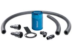 Oil Catch Can, Round, Aluminum, Blue Anodized, 3/8 in. NPT Female Threads, Jeep, Wrangler JL, Gladiator, 3.6L, Kit