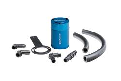 Oil Catch Can, Round, Aluminum, Blue Anodized, 3/8 in. NPT Female Threads, Ram, 5.7L, Kit