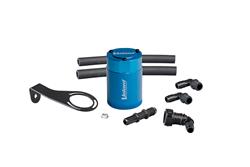 Oil Catch Can, Round, Aluminum, Blue Anodized, 3/8 in. NPT Female Threads, Bronco, Ford, 2.3L, Kit