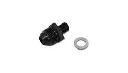 Fitting, Adapter, AN to Metric Threads, Straight, Aluminum, Black Anodized, -6 AN, M14 x 1.5, Each