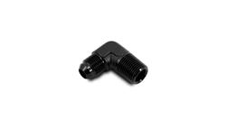Fitting, Adapter, AN to NPT, 90 Degree, Aluminum, Black Anodized, -10 AN, 3/8 in. NPT, Each