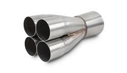 Exhaust Merge Collector, 4 into 1, Stainless Steel, 2.0 in. Primary, 3.5 in. Outlet, Each