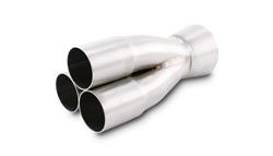 Merge Collector, 3-1, 304 Stainless Steel, Natural, 1.5 in. Primary, 2.5 in. Outlet, 6.875 in. Long, Each