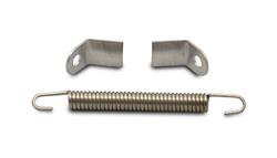 Collector Lock Tabs, Weld-on, Stainless, 2 Tabs, 1 Spring, Set