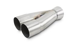 Exhaust Merge Collector, 2 into 1, Stainless Steel, 1.750 in. Primary, 2.25 in. Outlet, Each
