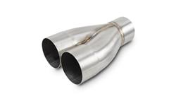 Merge Collector, 2-1, Slip-On, Stainless Steel, Natural, 2.25 in. Primary, 2.50 in. Outlet, 8.75 in. Long, Each