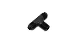 Fitting, Tee Adapter, Aluminum, Black, -4 AN Male Threads, 1/8 in. NPT Male Threads, -4 AN Male Threads, Each