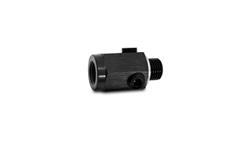 Gauge Adapters, Pressure Gauge Adapter Fitting, Straight, Aluminum, Black, M12 x 1.5 Male Thread, M12 x 1.5 Female Thread, 1/8 in. NPT Female, Each