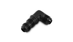 Bulkhead Fitting, Union, 90 degree, Aluminum, Black Anodized, -8 AN Male Threads, Each