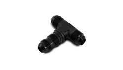 Bulkhead Fitting, Tee Adapter, Aluminum, Black Anodized, -3 AN Male Threads, Each