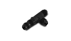 Bulkhead Fitting, Union, Tee On Run, Aluminum, Black Anodized, -4 AN Male Threads, Each