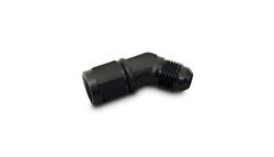 Fitting, Coupler, Union, AN to AN, 45 Degree, Aluminum, Black Anodized, -6 AN, -6 AN, Swivel, Each