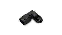 Fitting, Coupler, Union, AN to AN, 90 Degree, Aluminum, Black Anodized, -4 AN, -4 AN, Swivel, Each