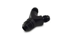 Fitting, Y-Adapter, Aluminum, Black Anodized, -10 AN Male Threads, Each